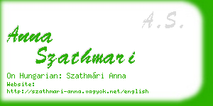 anna szathmari business card