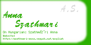 anna szathmari business card